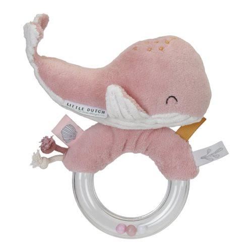 Ring rattle Whale - Ocean Pink LD4857 - Babies will definitely fall in love with this adorable little rattle. The happy whale rattle sound enhances hand-eye coordination and stimulates baby's curiosity.