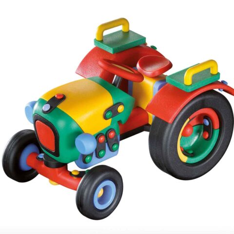 MIC-089.071 MIC-O-MIC. Large tractor(colorful) - Design and craftsmanship are combined with an educational and training concept. A learning process takes place through the construction of various models, particularly fostering the fine motor skills and three-dimensional imagination of the children. The child will be proud when he/she has completed the construction of the model. It is a learning process that will encourage the child to progress to the next level. In addition, parents and children can spend many hours playing together - and perhaps even compete with each other as the child becomes more skilled! Mic-o-mic meets today's spirit of education through play, filling any children who engage with them with excitement and joy!                                                                                                                                                                                 Material: Coloured plastic                                                                                                                                                                                                                     Dimensions: 10,6 x 14,3 x 8,6 cm                                                                                                                                                                                                       Packaging dimensions: 33,5 x 29 x 8,5cm.