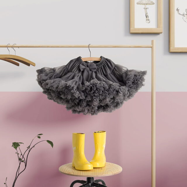 PETTISKIRT SKIRT- ANTHRACITE - Fluffy as a cloud with many layers of tulle for the little princesses!