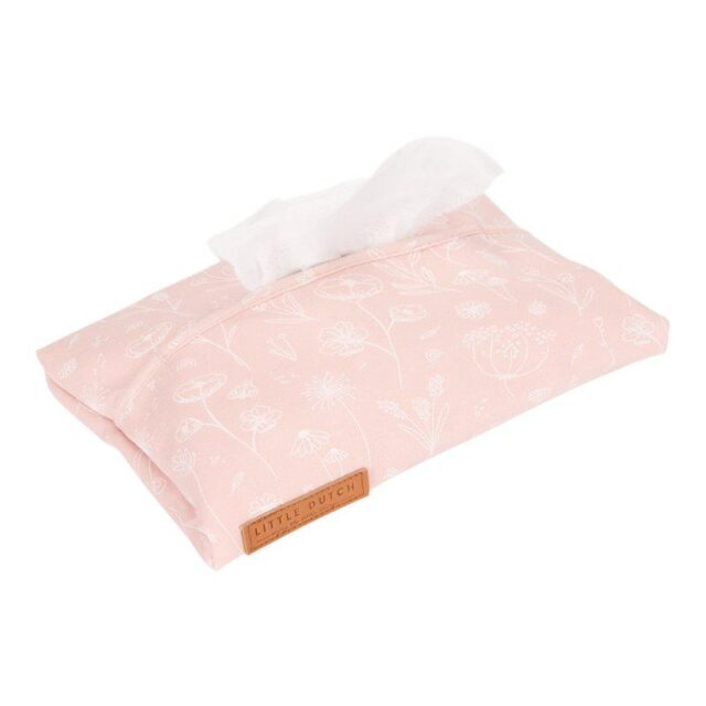 LD30321050 LITTLE DUTCH. Fabric case for wipes Wild Flowers Pink - Thanks to this beautiful case, wipes no longer need to be hidden in the drawer!