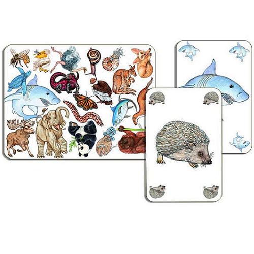 Seconds image for Djeco Board Game -Observation Cards Animals Code: 05153 - Observation and speed board game with cards by Djeco, suitable for travelling, thanks to its size. Open the cards, see which of the cards you hold match and throw them on the table until you get rid of them all. Dimensions: 15,6x11,7x2,8. Players: 3-6. Suitable for children over 5 years old.
