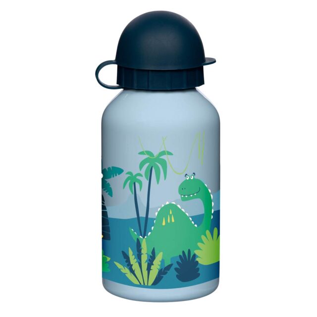 Sigikid Children's Stainless Steel Hermit crab 350ml 'Dinosaur' Code: 25092 - Stainless steel water bottle by Sigikid. Its size is suitable for children's small hands. The particularly soft material of which the lid is made allows easy opening and closing by the child. Suitable for dishwasher. Capacity 350 ml. Suitable for ages over 3 years. Dimensions 6.6 x 16 x 6.6 cm.