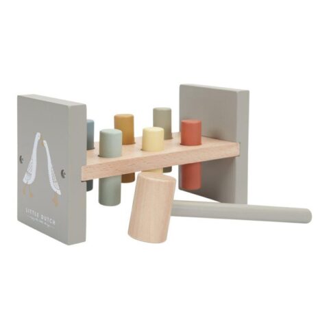 LD7027 LITTLE DUTCH. Wooden matching toy with hammer Little Goose - Wooden hammer matching wooden toy.