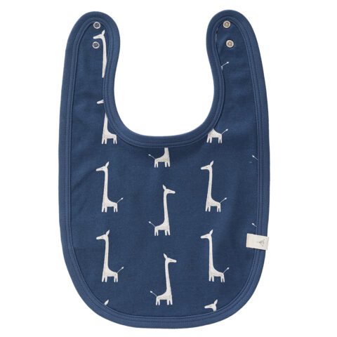 Fresk: Σαλιάρα από 100% βιολογικό βαμβάκι - Giraf indigo blue - Η μαλακή βρεφική σαλιάρα της Fresk προστατεύει τα ρούχα του παιδιού και φαίνεται απίστευτα χαριτωμένη!