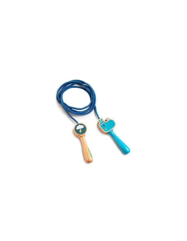 LI83187 LILLIPUTIENS- Skipping rope with wooden handles Marius - Lovely wooden rope by Lilliputiens, with the Marius character on the handles!