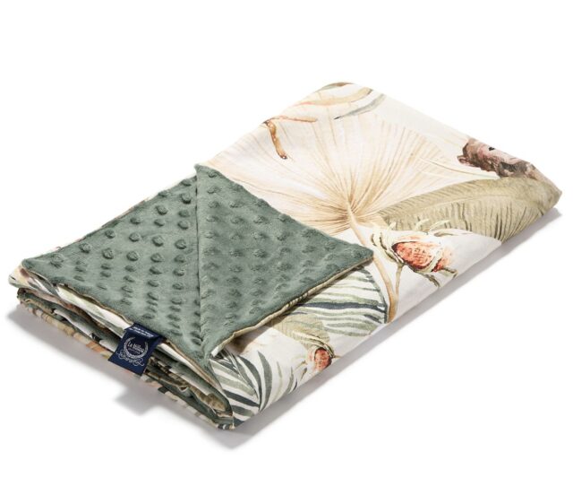 THIN BLANKET BOHO COCO - KHAKI - La Millou's delicate double-sided baby blanket (100 cm x 80 cm) is ideal for the warmest and sweetest cuddles.