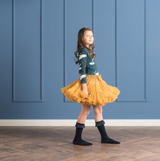 Seconds image for PETTISKIRT SKIRT – MUSTARD - A dream skirt with many layers of tulle for the most fantastic look!