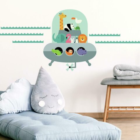 RMK4116 RoomMates. Wall stickers "Zoos-ufo". - Decorate the room in your own personal, elegant way with the help of RoomMates' quality stickers! RoomMates stickers leave no marks when removed.