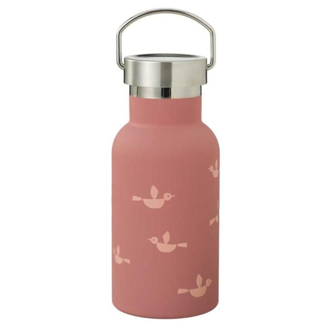 Ideal for children with straw. For school or the walk with two different stoppers. The thermos has a double stainless steel wall and keeps your drink hot or cold for hours.