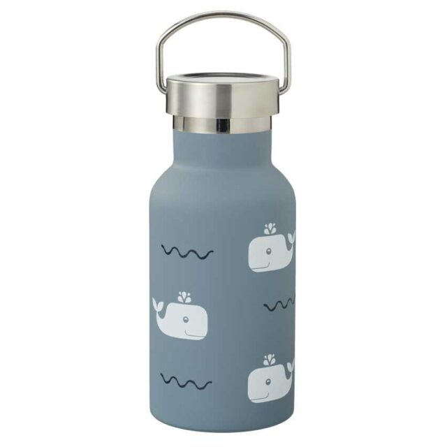 Ideal for children with straw. For school or the walk with two different stoppers. The thermos has a double stainless steel wall and keeps your drink hot or cold for hours.