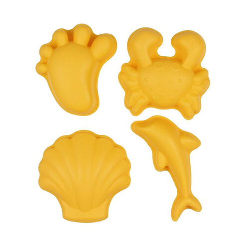 Scrunch Molds made of recyclable silicone Pastel Yellow (4 Pieces) - With Scrunch's recyclable silicone moulds, you'll build your most creative microcosm on the sand! The inspiration and fun will never stop with the wonderful designs of the molds. Beautiful constructions, with a summery mood and endless imagination!
