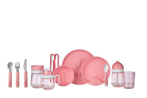 Seconds image for MEPAL. Educational cup with handles 200ml (pink) - Leakproof sippy cup Mepal Mio with a capacity of 200 ml / 6.7 oz . The cup has two low-profile spouts, one on each side of the cup.