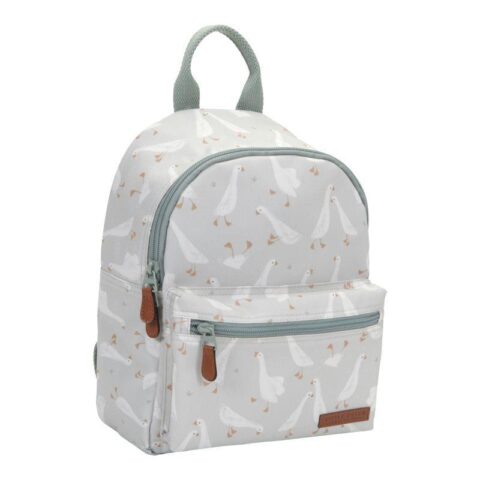LD4940 LITTLE DUTCH. Backpack Little Goose - This cute Little Goose backpack is ideal for school adventures or a family visit. It’s eco-friendly and made of 10 recycled pet bottles. The shoulder straps are adjustable and can be supported by fastening the chest strap. On the inside you can find two elastic bands to hold water bottles so they won't spill. There is also a special compartment to protect your kid's artwork and a label to write down his/her name and address.