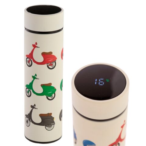 Θερμός Thermos Digital Bottle 500ml Scooter - Μπουκάλι από ανοξείδωτο ατσάλι .Είναι ασφαλή για τα τρόφιμα, αλλά δεν μπορούν να τοποθετηθούν στο πλυντήριο πιάτων ή στο φούρνο μικροκυμάτων. Η γκάμα των μονωμένων μπουκαλιών από ανοξείδωτο χάλυβα και χωρίς BPA διατηρεί τα υγρά κρύα για έως 24 ώρες