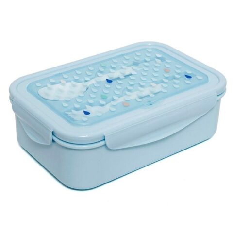 Petit Monkey-Bento lunchbox drops blue - We added a super nice new bento lunchbox to our collection. Very easy to store your lunch, sandwiches or anything else you like to take with you.