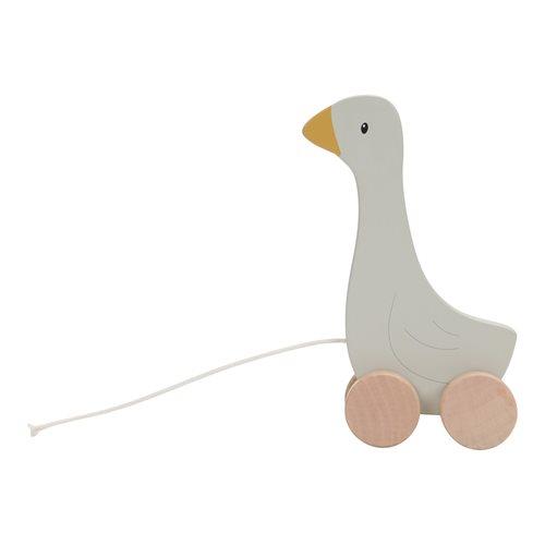 LITTLE DUTCH. Pull-along Little Goose - Little Goose loves to follow you around and explore the house. Pull the rope and go on adventure together! This pull-along toy is made from durable wood and will never get tired of playing. He will encourage your little one to walk and help develop your child’s motor skills.