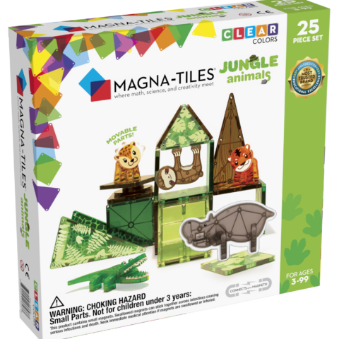 Magna-Tiles® Jungle Animals 25-Piece Set - As youngsters grow, watch as their designs become more elaborate and detailed. With Magna-Tiles® magnetic building toys, STEM learning only becomes more advanced as they embark on thrilling adventures all their own.