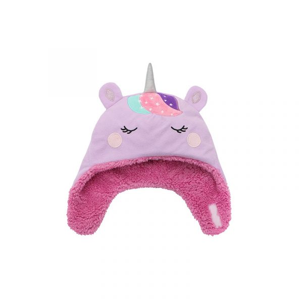 Kids & Baby Reversible Sherpa Hat - Unicorn & Narwhal - Keep your little one toasty and warm all winter long with our adorable reversible sherpa hat. Made with soft, double-layered sherpa fleece, this two-in-one design offers double the fun with a whimsical creature featured on each side. Parents will love the quality and warmth while kids will love expressing their individuality with the playful characters. Be a unicorn one day, a narwhal the next!                                                                             Product Details