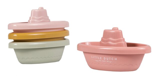 Stackable Bath Boats Pink - Ahoy captain! Make bath time the best time of the day with this engaging set of little bath boats. Rendered in four different colours, they are sure to entertain (and distract) your little one in the bathtub or shower. Let it float through the tub and scoop up the water just before bedtime or stack them together on dry land. These little boats will spark your child’s imagination in and out of the water while they happily set sail on a new ocean adventure.