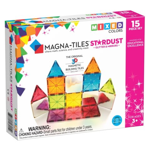 Magna-Tiles® Stardust 15-Piece Set - For kids who love to sparkle, the Magna-Tiles® Stardust 16-Piece Set is the perfect magnetic building toy. Made by Valtech, this eye-catching set follows the original Magna-Tiles® formula – but with a glitzy twist!