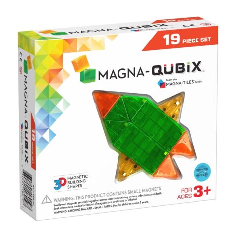 Magna-Qubix® 19-Piece Set - Whatever your child dreams up can be made a reality with the Magna-Qubix® 19-Piece Set! An exciting new collection from the Magna-Tiles® family, these magnetic shapes do more than yield hours of exciting, unstructured, imaginative play.