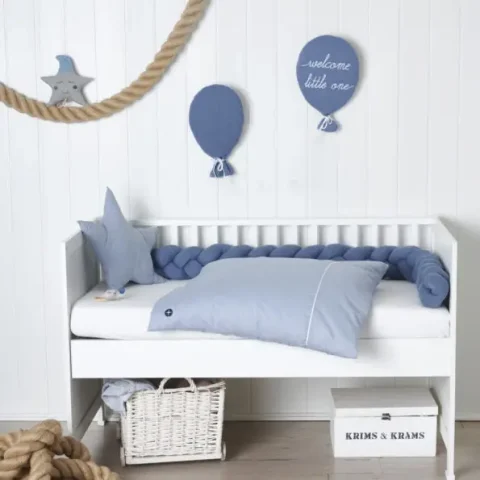 Διακοσμητικό μπαλόνι μαξιλάρι τοίχου με κεντημένο το welcome little one