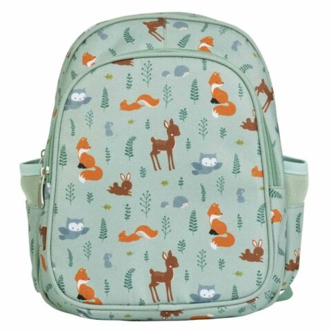 Bag in mint color with animals