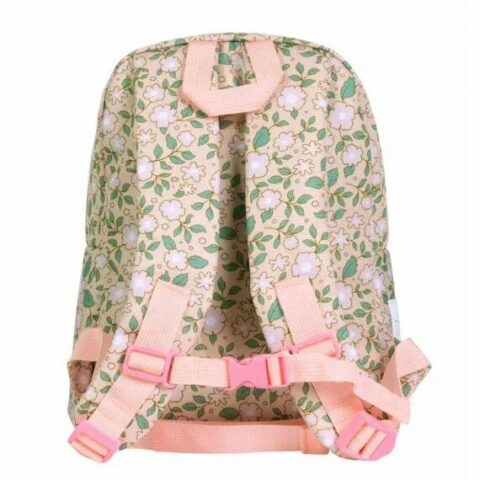 τσάντα ροζ με λουλούδια, πίσω πλευρά