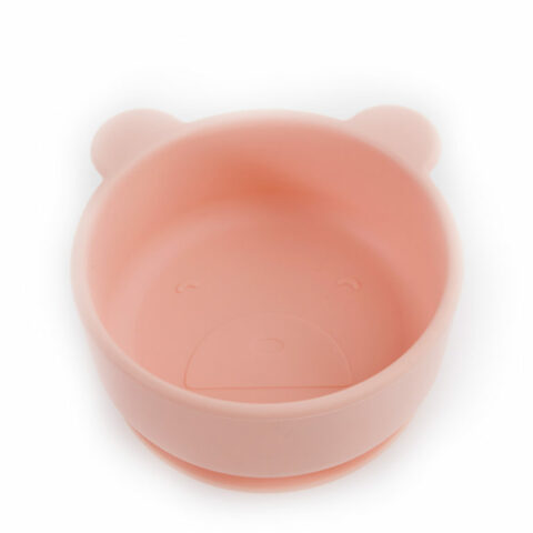 Silicone bowl with suction cup and nipples