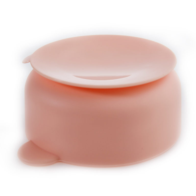 Pink silicone bowl, bottom
