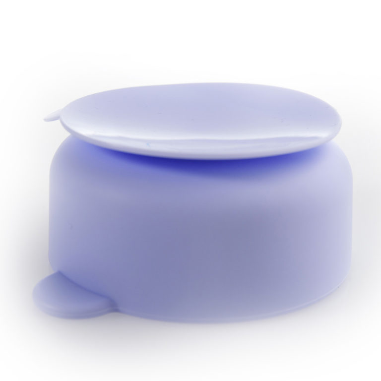 Blue silicone bowl, bottom