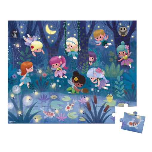 PUZZLE WITH FAIRIES AND WATERFALLS