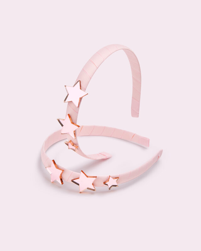 pink hairband with plexiglass stars