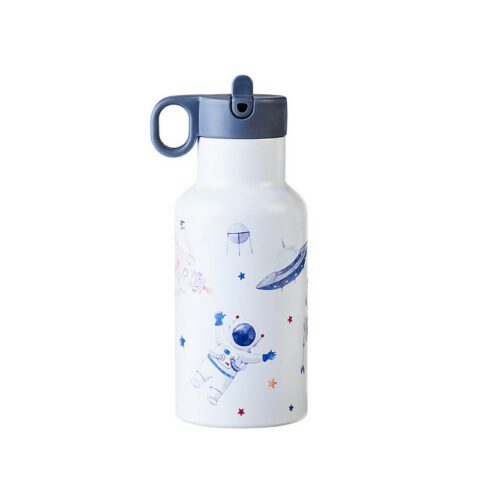 Pagourino white blue with space, straw and handle