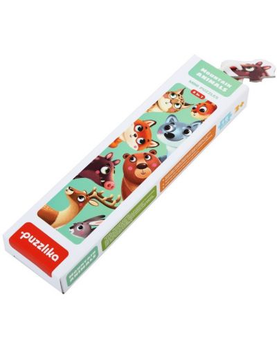 Mountain animals puzzle with 2 pieces