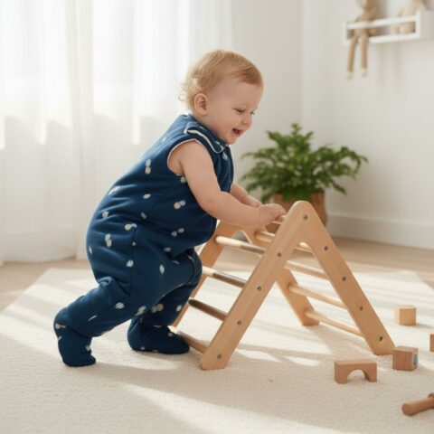 υπνόσακος μπλε με αερόστατα